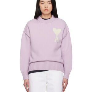 Ami Paris Purple Baby Alpaca Ami de Coeur Sweater size large